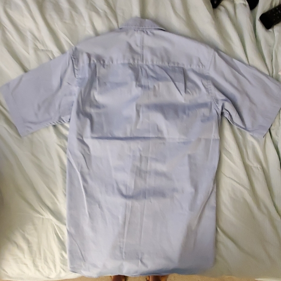 Men's Short Sleeve Collared Shirt Small Light Blue - Picture 2 of 5